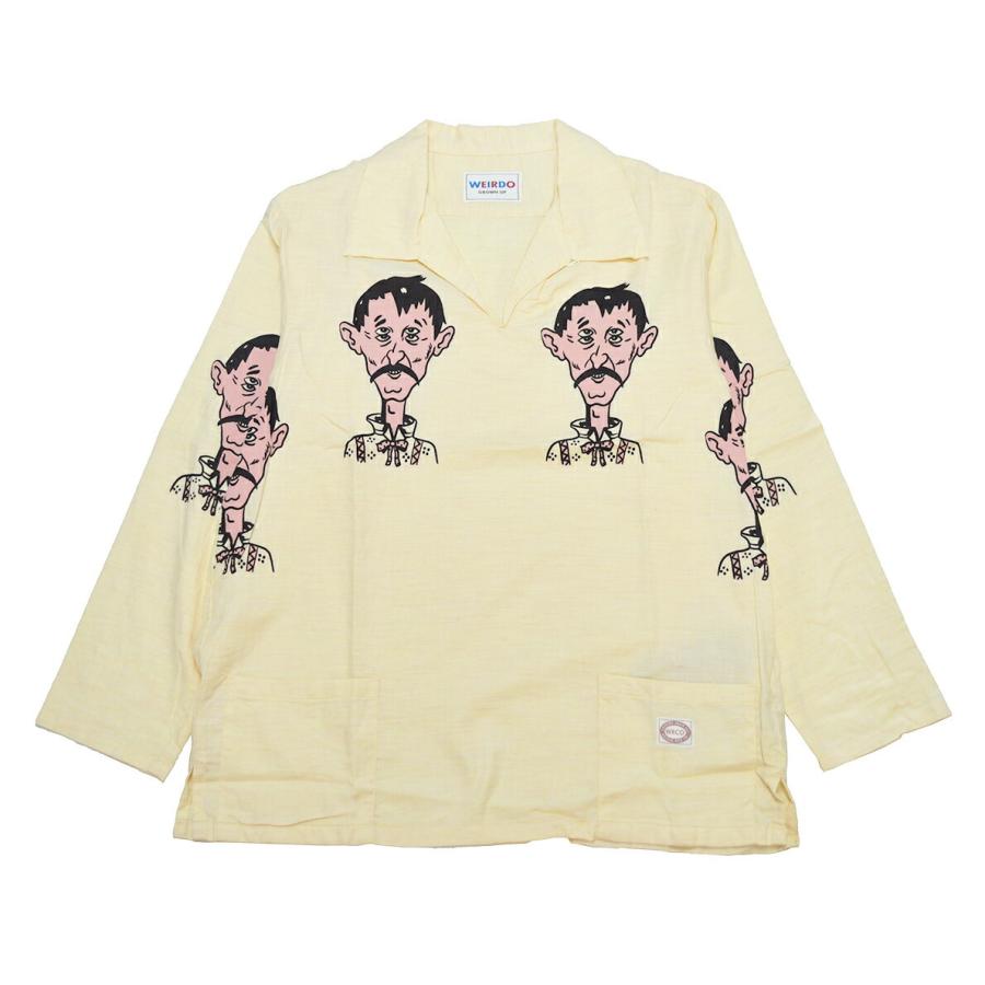 WEIRDO 4EYEDOO - L/S PULLOVER SHIRTS (LEMON) ウィアード プル WEIRDO 4EYEDOO - L/S PULLOVER SHIRTS (LEMON) ウィアード プル