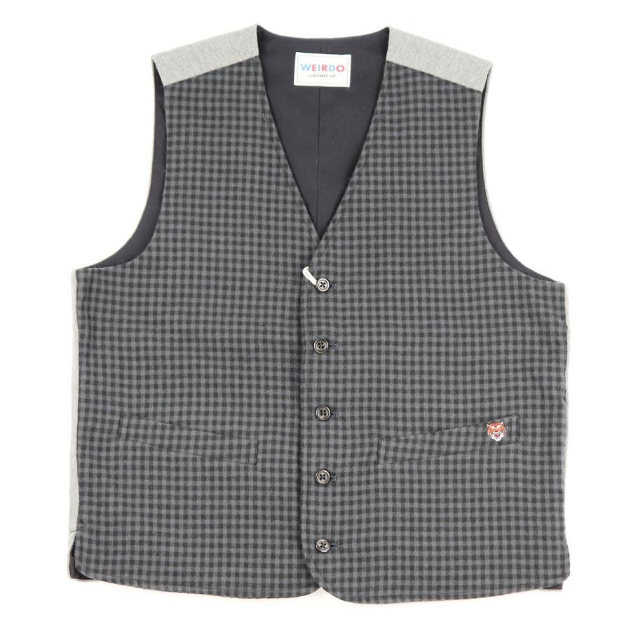 WEIRDO ベスト　ブラック WEIRDO（ウィアード） WEIRDO CIRCUS - VEST (GRAY × BLACK) サーカス