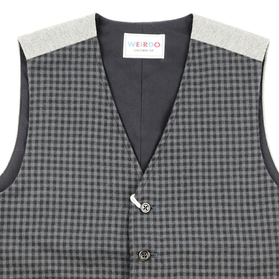 WEIRDO（ウィアード） WEIRDO CIRCUS - VEST (GRAY × BLACK) サーカス
