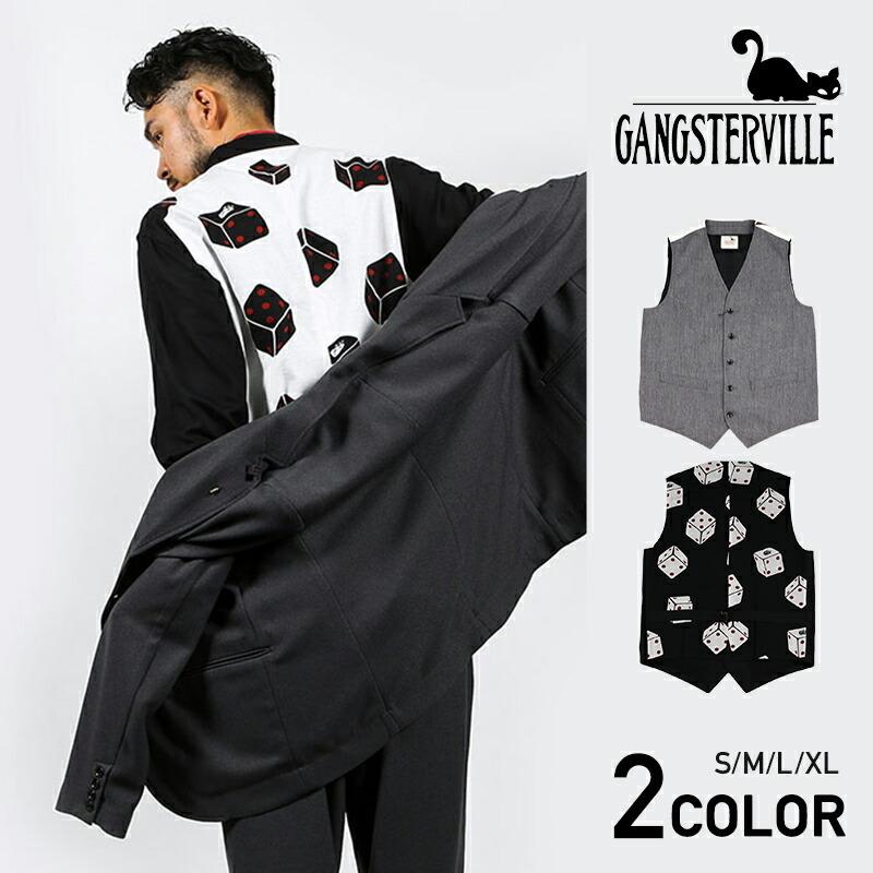 GANGSTERVILLE ギャングスタービル ベスト TUMBLING DICE - VEST GANGSTERVILLE ギャングスタービル ベスト TUMBLING DICE - VEST
