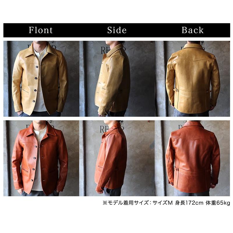 GANGSTERVILLE 30'S CAR - COAT "HORSE HIDE" ギャングスタービル ホースハイド カーコート/レザージャケット/革ジャン/GLADHAND/グラッドハンド/WEIRDO｜rezar｜14