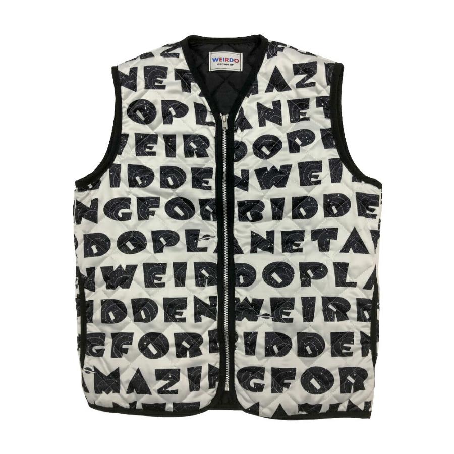 2XL：ウィアード キルティング ベスト メンズ WEIRDO PLANET - VEST