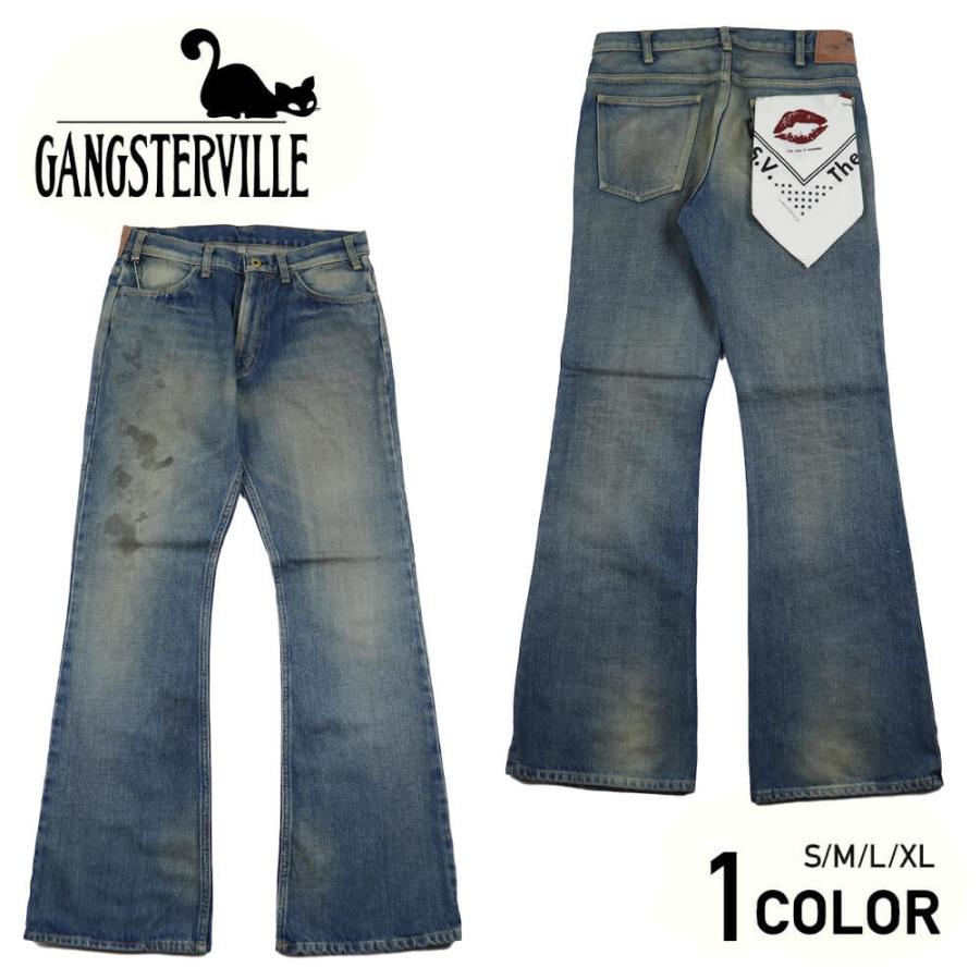 激安特価 ギャングスタービル フレア デニムパンツ メンズ Gangsterville Thug Flare Denim Vintage Finish Gladhand グラッドハンド Weirdo ウィアード 送料無料 Prcs Org Pk