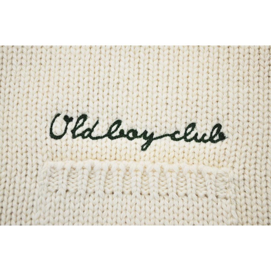 NORTH NO NAME 5 WHISTLE SHAWL COLLAR KNIT (BEIGE×GREEN) ファイブ  