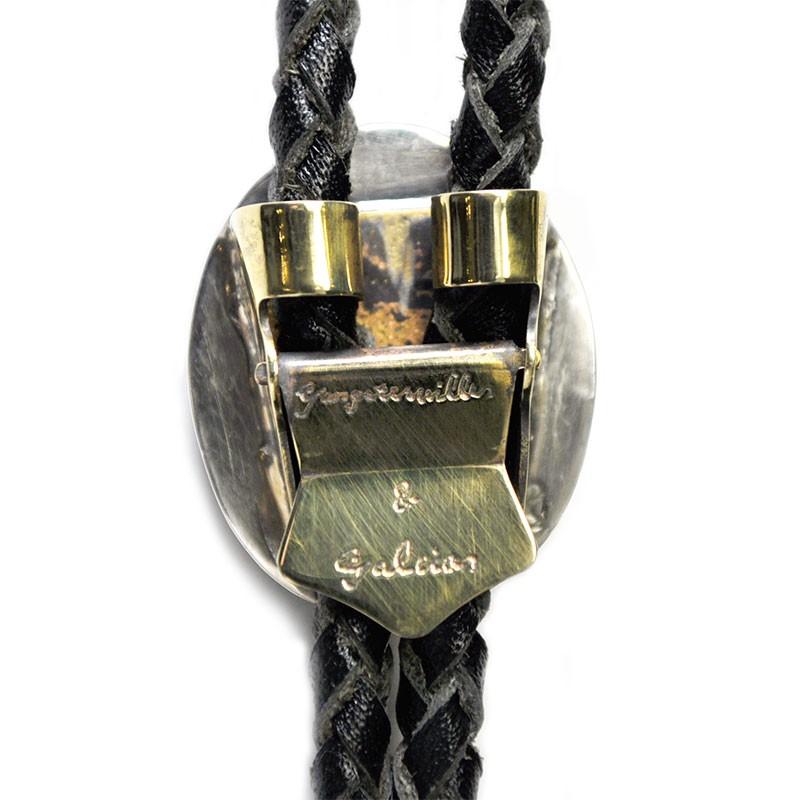 GANGSTERVILLE x galcia BOLO - TIE "DEVIL & G" (925×BRASS) ギャングスタービル ガルシア コラボ Wネーム ボロタイ/ループタイ/GLADHANDの画像