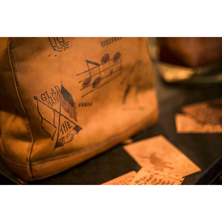 グラッドハンド ヴァスコ レザー 3WAY クラッチ バッグ バスコ メンズ GLADHAND x VASCO LEATHER CLUTCH BAG "GLAD POSTALS" ギャングスタービル ウィアードの画像