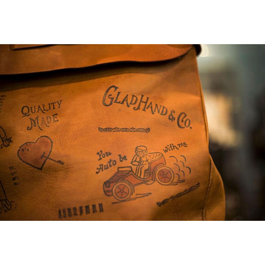 グラッドハンド ヴァスコ レザー パース バッグ バスコ メンズ GLADHAND x VASCO LEATHER PURSE BAG "GLAD POSTALS" ギャングスタービル WEIRDO ウィアードの画像