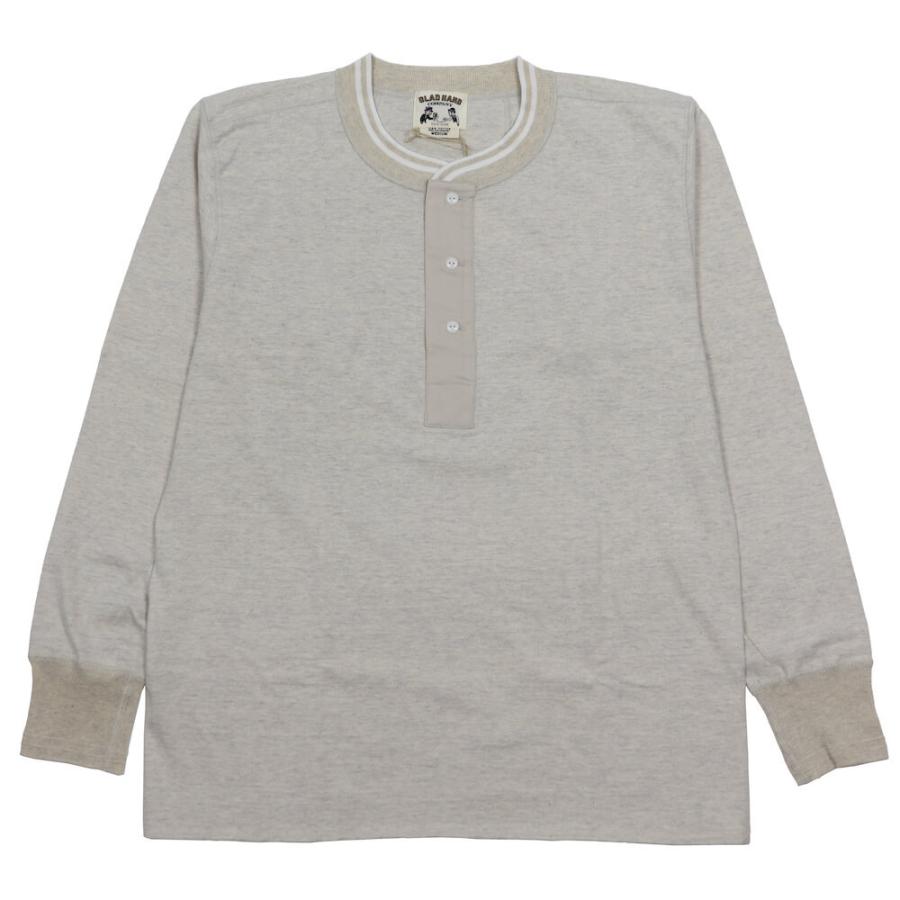 グラッドハンド Tシャツ 日本製 メンズ ヘンリーネック ポケット 長袖