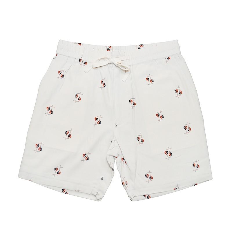 GANGSTERVILLE COMEDY TRAGEDY - SHORTS (IVORY)ギャングスタービル 総柄 ショーツ/ハーフパンツ /GLADHAND | GANGSTERVILLE