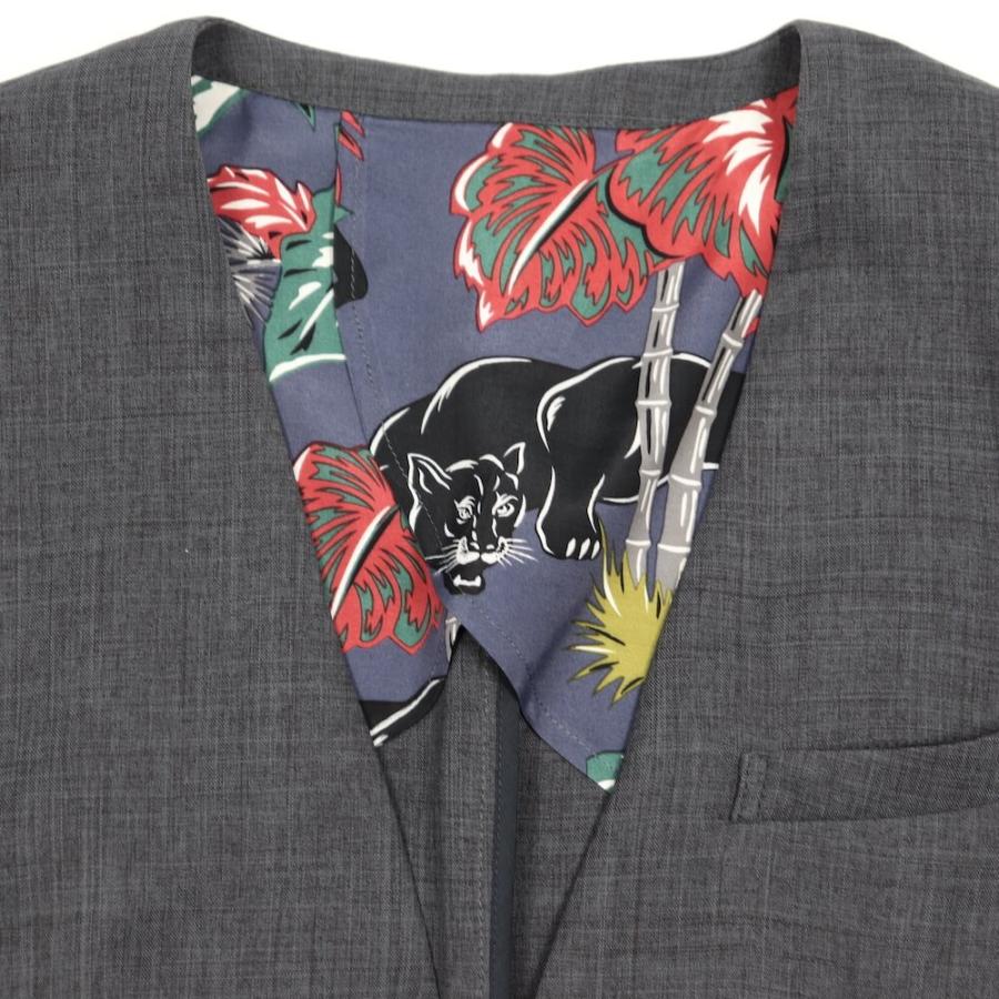 ギャングスタービル ノーカラー ジャケット メンズ GANGSTERVILLE JUNGLE PANTHER - NO COLLAR JACKET GLADHAND グラッドハンド WEIRDO ウィアードの画像