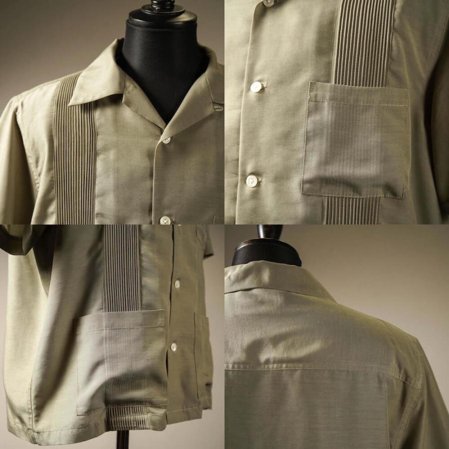 ギャングスタービル キューバシャツ オープンカラー 半袖シャツ メンズ 開襟シャツ GANGSTERVILLE RIPTIDE CLUB - S/S GUAYABERA SHIRTS グラッドハンド｜rezar｜08