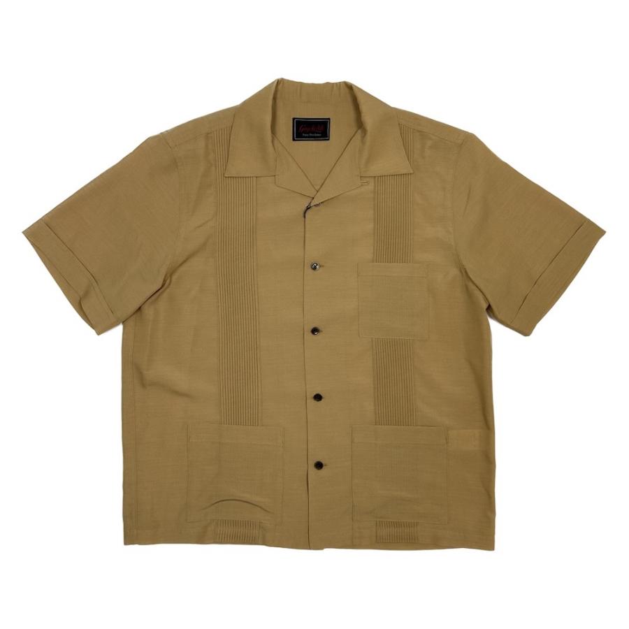 ギャングスタービル キューバシャツ オープンカラー 半袖シャツ メンズ 開襟シャツ GANGSTERVILLE RIPTIDE CLUB - S/S GUAYABERA SHIRTS グラッドハンド｜rezar｜04