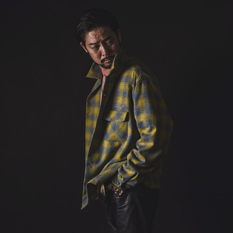 GANGSTERVILLE ギャングスタービル ウールチェックシャツ 長袖 GANGSTERVILLE ギャングスタービル ウールチェックシャツ 長袖