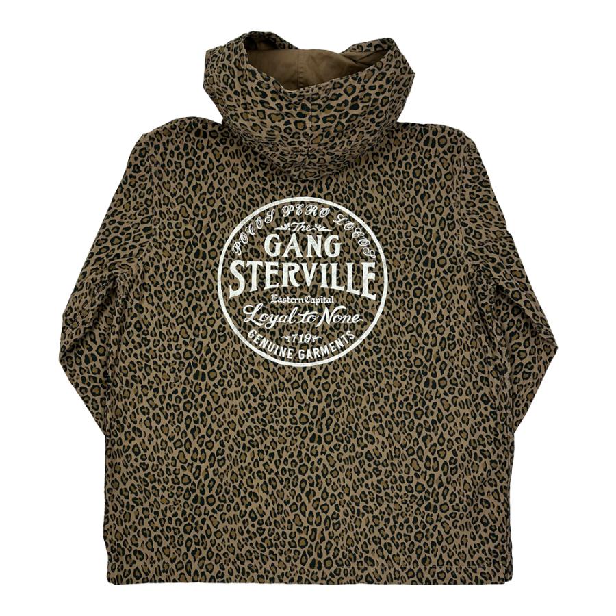 新品タグ付き GANGSTERVILLE 総柄 マウンテンパーカー Sサイズ GANGSTERVILLE（ギャングスタービル） スモックパーカー サルベージ