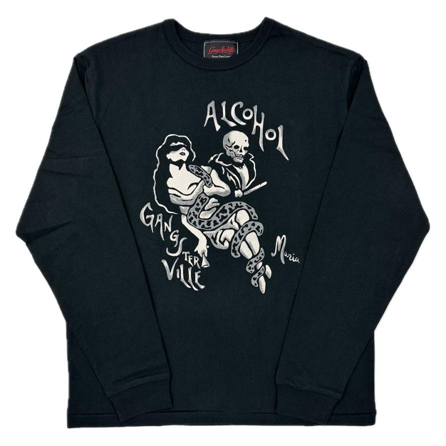 GANGSTERVILLE（ギャングスタービル） クルーネック 長袖 Tシャツ ロン