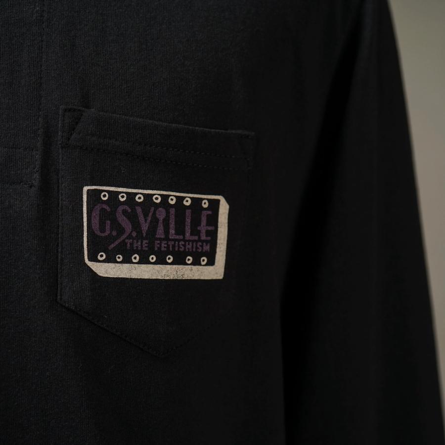 GANGSTERVILLE（ギャングスタービル） ヘンリーネック 長袖 Tシャツ