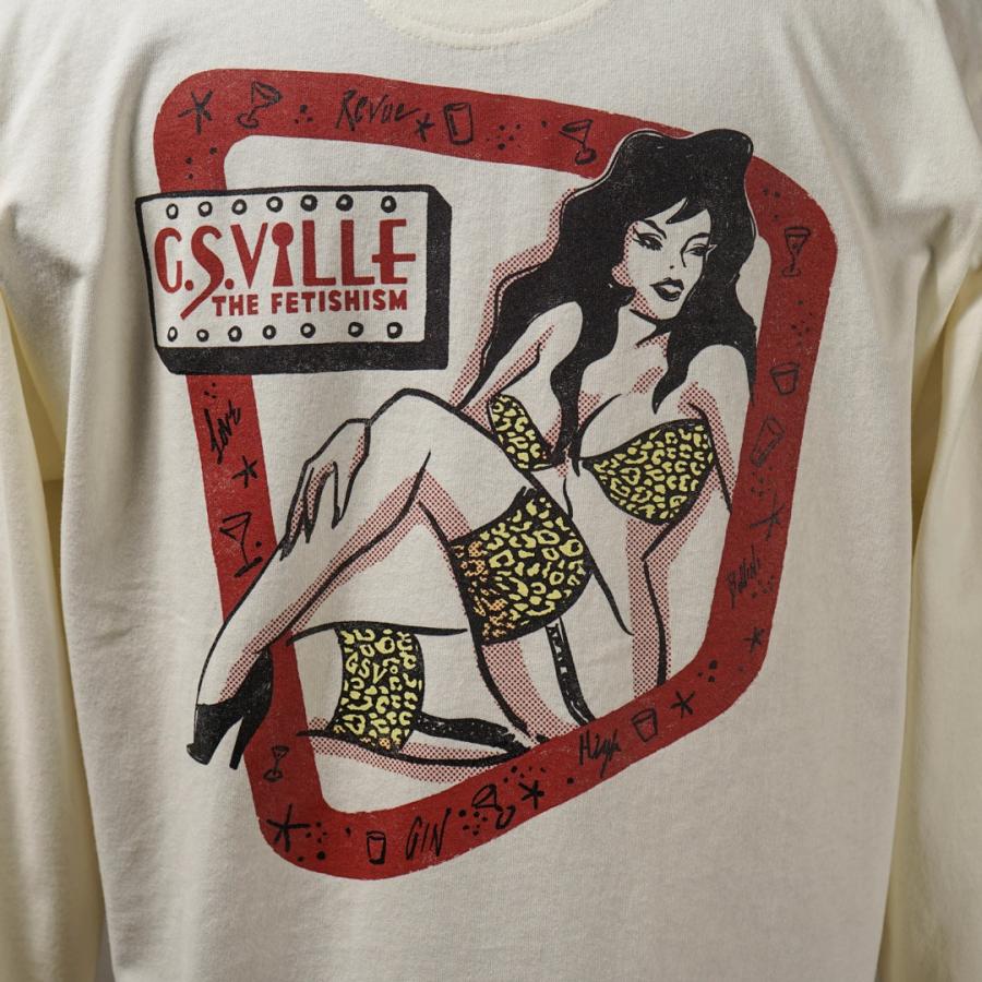 GANGSTERVILLE（ギャングスタービル） ヘンリーネック 長袖 Tシャツ