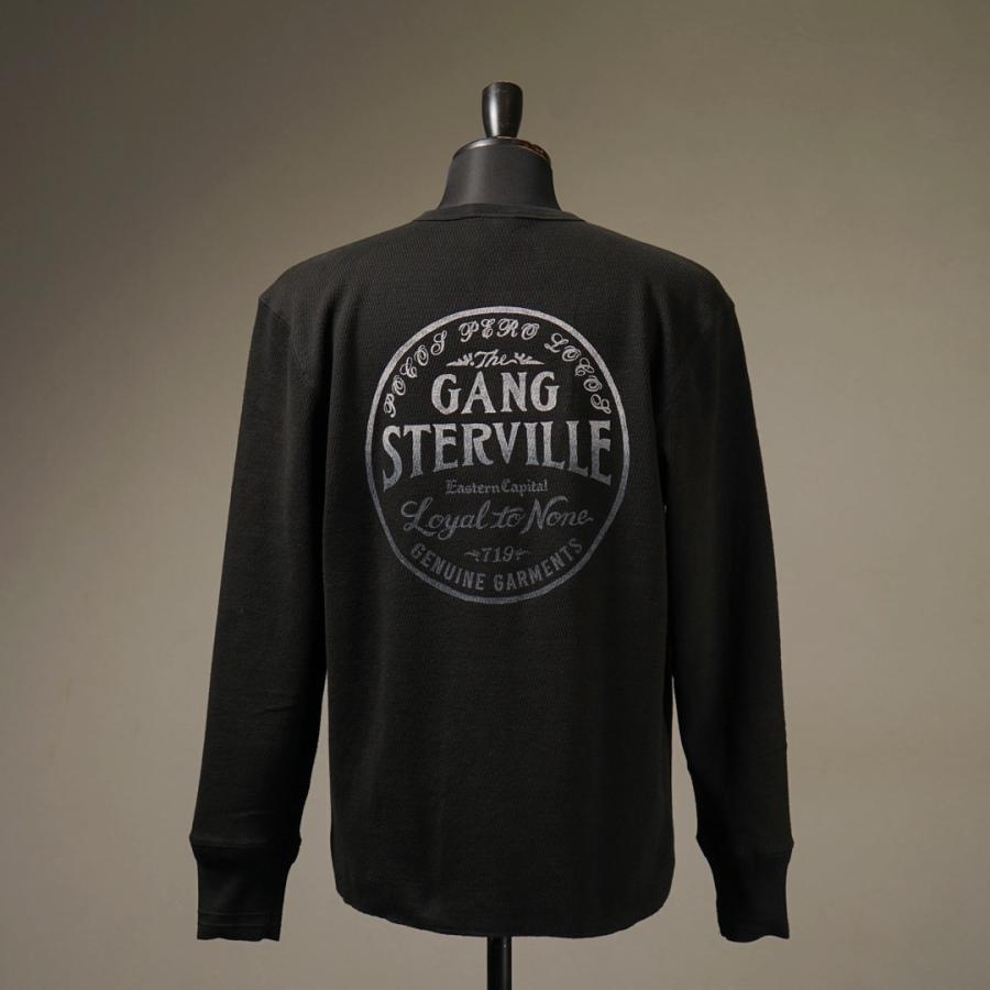 GANGSTERVILLE（ギャングスタービル） ワッフル ヘンリーネック 長袖 T