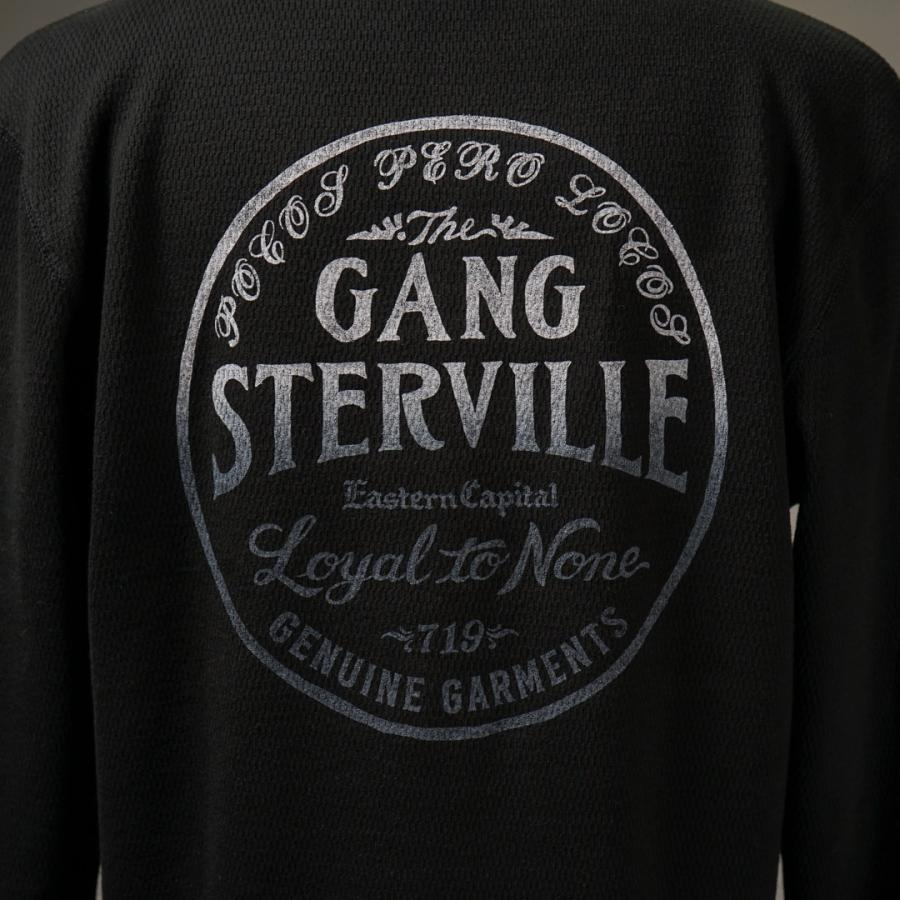 GANGSTERVILLE（ギャングスタービル） ワッフル ヘンリーネック 長袖 T