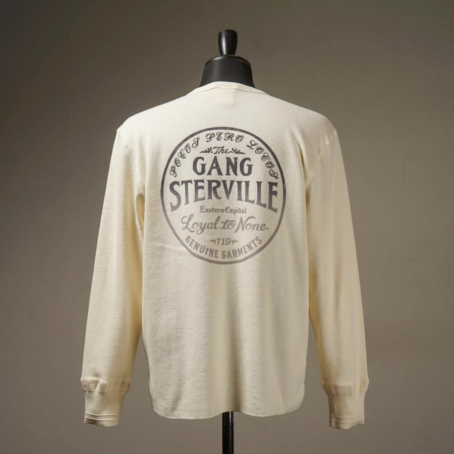 GANGSTERVILLE（ギャングスタービル） ワッフル ヘンリーネック 長袖 T