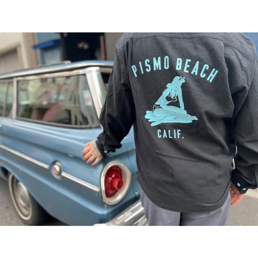 スカラー 142683 宇宙の海を旅する総柄ノーカラーシャツ N SHIRTS」AntiSoaked(R) 汗染み防止 ホリゾンタルカラー シャツ 半袖