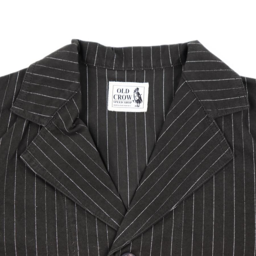 OLD CROW(GLAD HAND) オールドクロウ ストライプ テーラードジャケット
