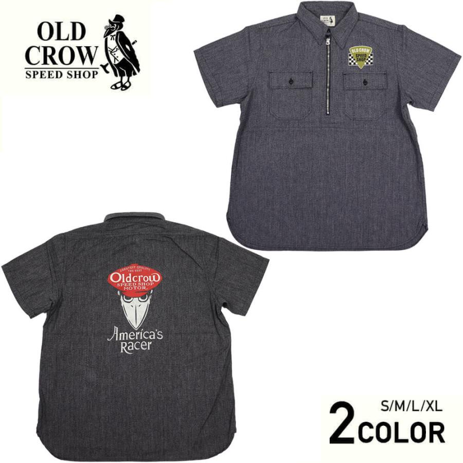 OLD CROW(GLAD HAND) オールドクロウ シャツ 半袖 メンズ プル OLD CROW(GLAD HAND) オールドクロウ シャツ 半袖 メンズ プル