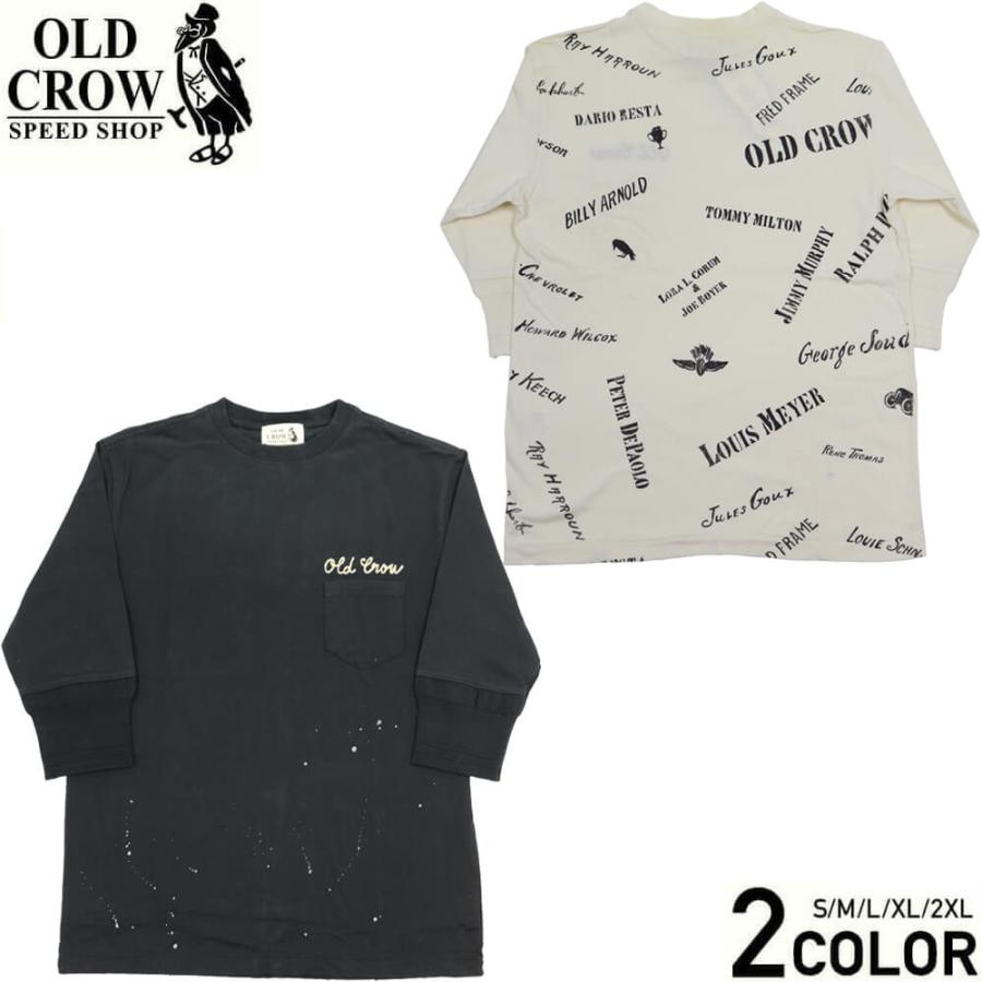 OLD CROW(GLAD HAND) オールドクロウ クルーネック 五分袖 Tシャツ 