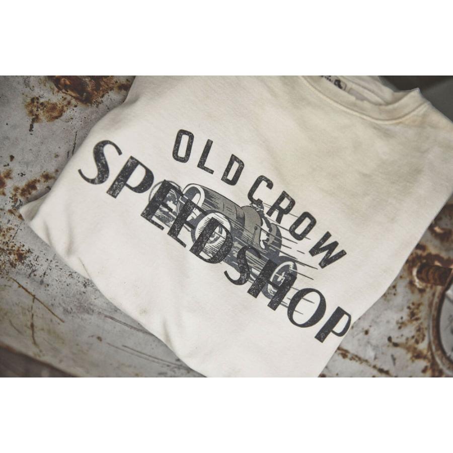 オールドクロウ クルーネック 長袖 Tシャツ メンズ ビンテージ加工 OLD CROW SPEED SHOP - L/S T-SHIRTS VINTAGE FINISH GLADHAND グラッドハンド｜rezar｜06