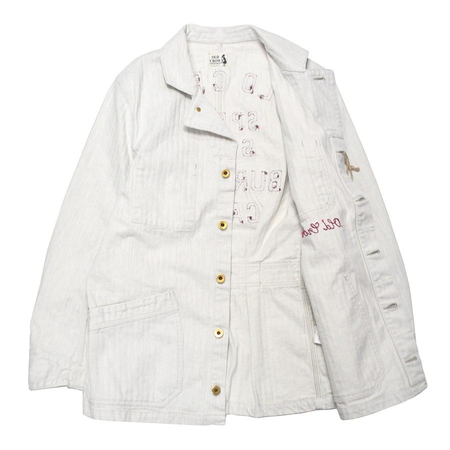 OLD CROW(GLAD HAND) CROW SPEED SHOP - COAT (IVORY) オールド OLD CROW(GLAD HAND) CROW SPEED SHOP - COAT (IVORY) オールド