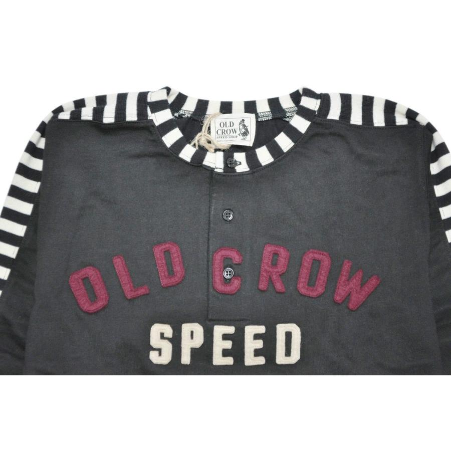 OLD CROW(GLAD HAND) CROW MOTORCYCLE - L/S T-SHIRTS (BLACK