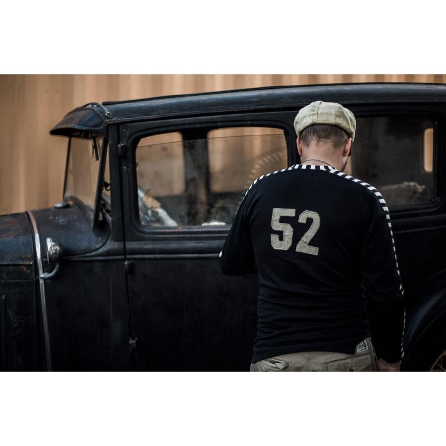 OLD CROW(GLAD HAND) CROW MOTORCYCLE - L/S T-SHIRTS (BLACK