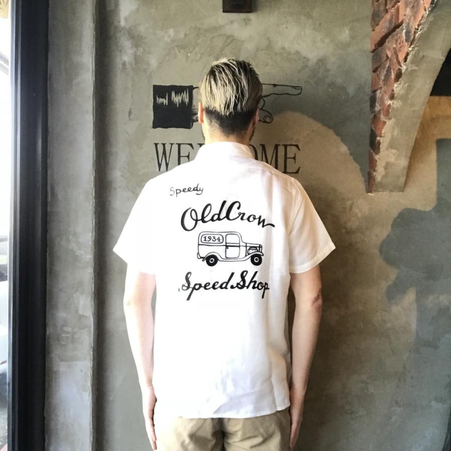 OLD CROW(GLAD HAND) CROW WHISKEY DELIVERY - S/S SHIRTS (WHITE
