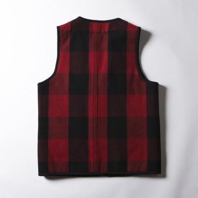 SNOID Big Foot wool Vest (Red/Black) スノイド ウール メルトン 