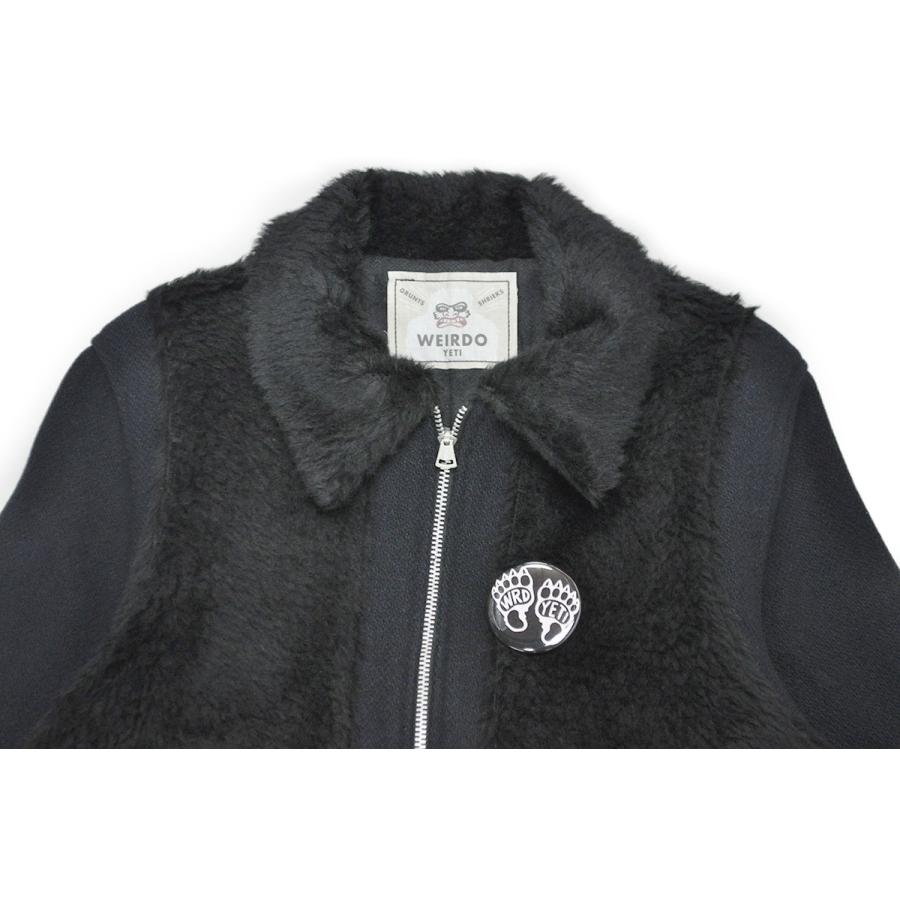 WEIRDO YETI FRIENDS - JACKET (NAVY×BLACK) ウィアード メルトン