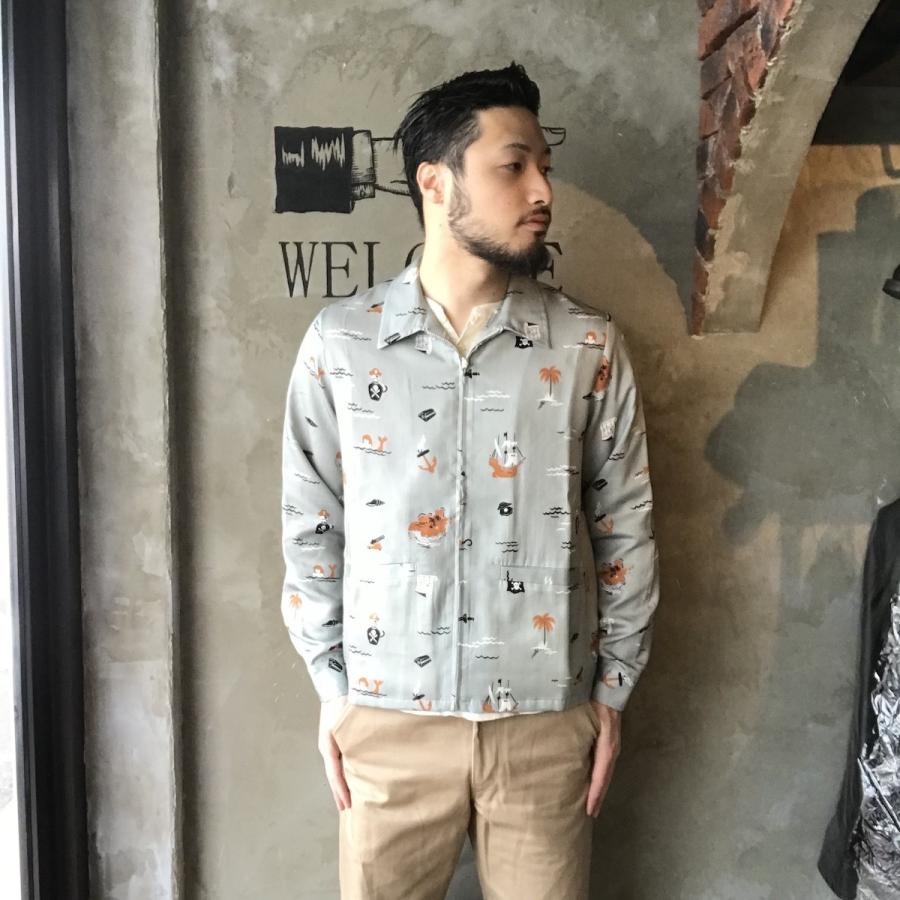 WEIRDO（ウィアード） WEIRDO PIRATES - JACKET (GREEN) 総柄 ワーク