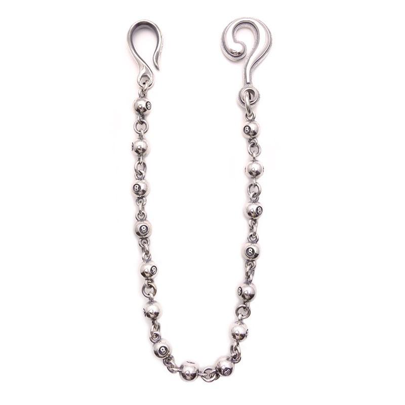 WEIRDO JEWELRY GEARHEAD-8BALL WALLET-CHAIN (SILVER 925)-034 WEIRDO JEWELRY GEARHEAD-8BALL WALLET-CHAIN (SILVER 925)-034