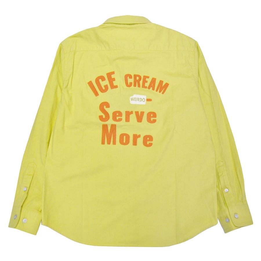 WEIRDO ICE MANIA - L/S B.D. SHIRTS (LEMONADE) ウィアード
