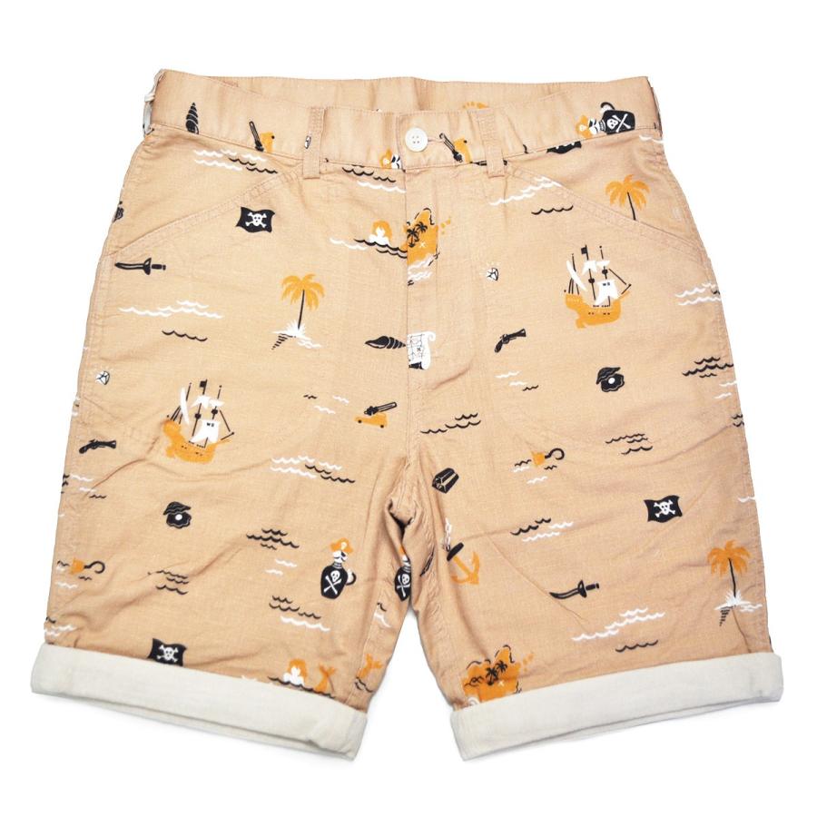 WEIRDO ウィアード　短パン　ショートパンツ　Sサイズ WEIRDO（ウィアード） WEIRDO PIRATES - BEACH SHORTS (PINK) 総柄