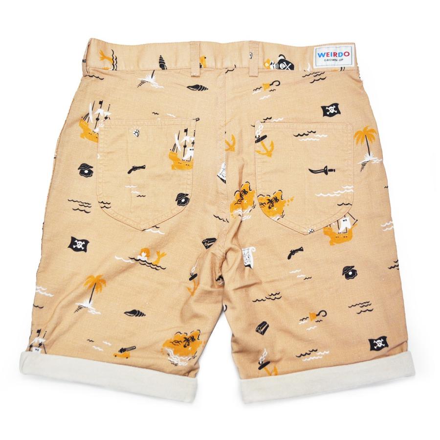 WEIRDO（ウィアード） WEIRDO PIRATES - BEACH SHORTS (PINK) 総柄