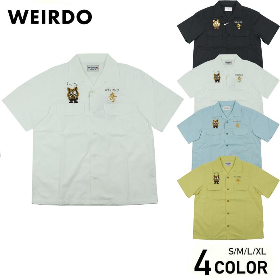 クリスマス特集 Weirdo メンズ シャツ 開襟 半袖 オープンカラー ウィアード 正規取扱店 Hand Glad グラッドハンド Weirdoz ギャングスタービル Gangsterville グラッドハンド Gladhand Shirtss Work S S シャツ カジュアルシャツ Www
