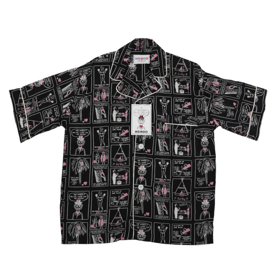 WEIRDO GLAD HAND 半袖シャツ　シャツ　総柄　XL WEIRDO ウィアード 総柄 半袖シャツ メンズ FOLLIES - S/S