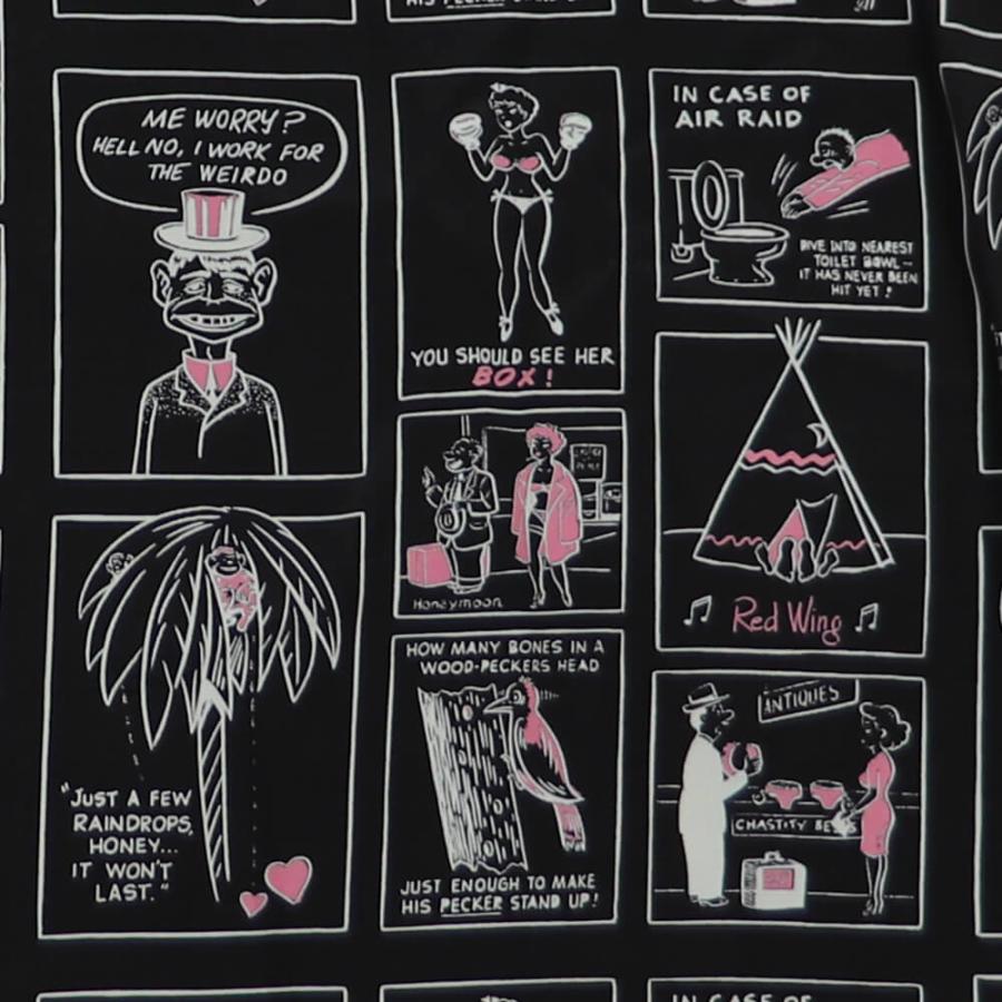 WEIRDOウィアード 2022SS PRETTY COMIC H/S PILE SWEATER半袖パイルセーターシャツ【L】【MTSA76518】 WEIRDO（ウィアード） 半袖 シャツ メンズ パジャマシャツ WEIRDO