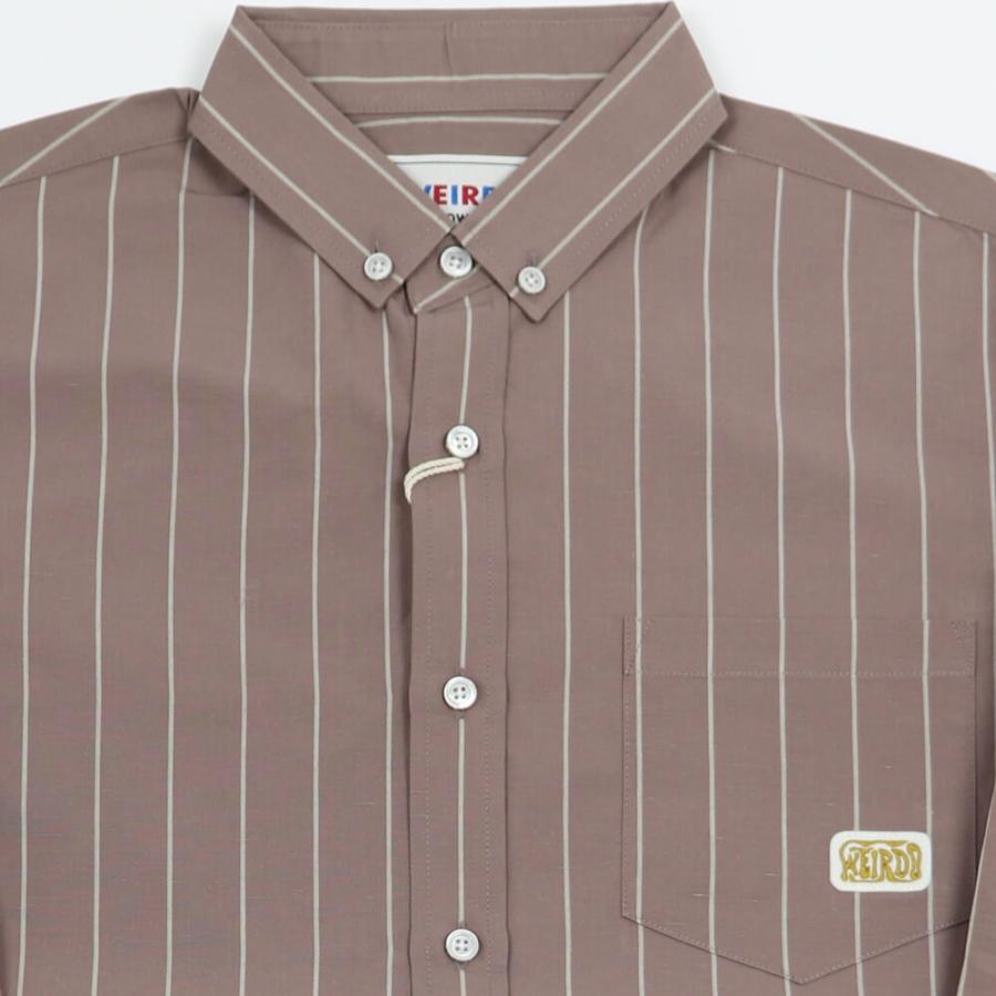 WEIRDO（ウィアード） ストライプ スモールカラーボタンダウンシャツ