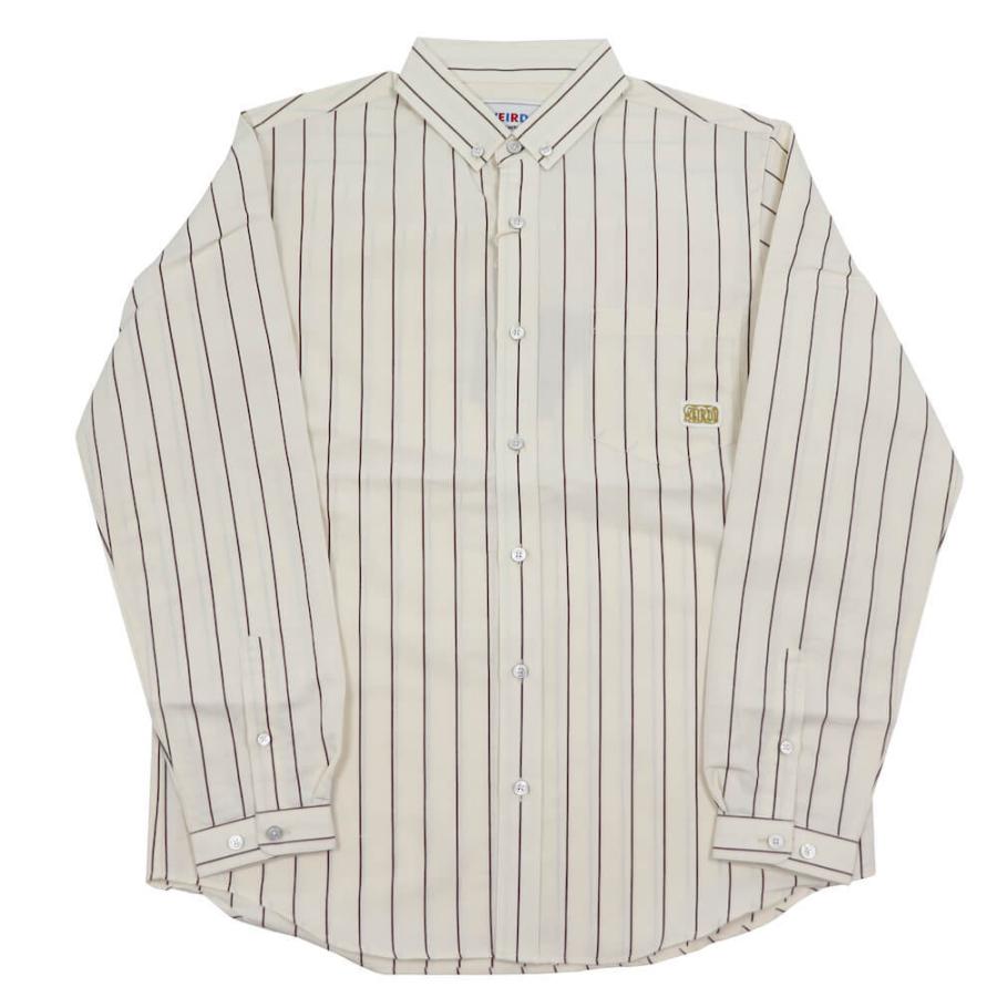 WEIRDO（ウィアード） ストライプ スモールカラーボタンダウンシャツ