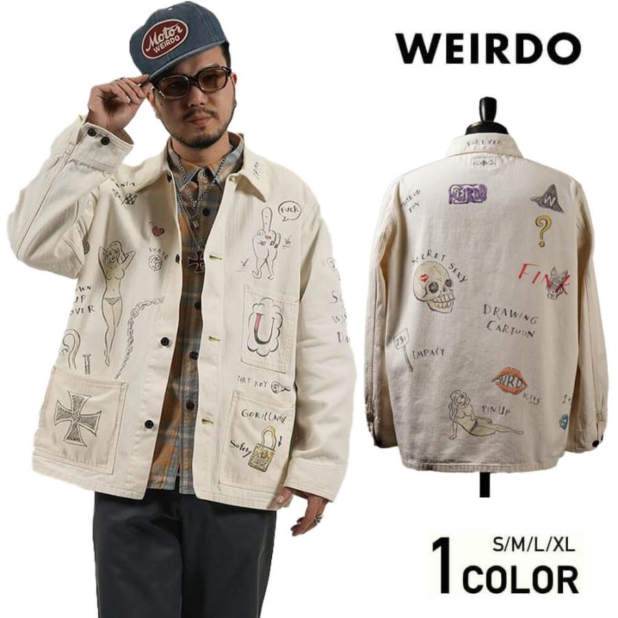 WEIRDO ウィアード カバーオール ジャケット ハンドペイント WEIRDO ウィアード カバーオール ジャケット ハンドペイント