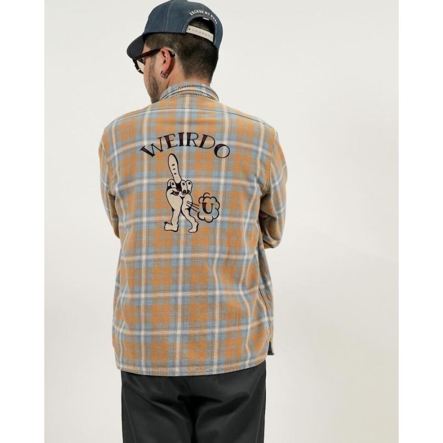 ウィアード チェックシャツ 長袖 メンズ WEIRDO FUCK U - L/S CHECK SHIRTS GLADHAND グラッドハンド GANGSTERVILLE ギャングスタービル｜rezar｜20