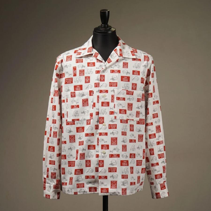 WEIRDO ウィアード 総柄 オープンカラーシャツ 長袖 メンズ 開襟