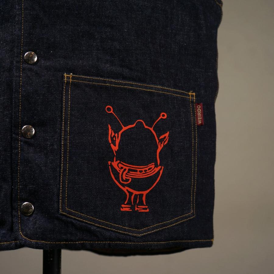 WEIRDO（ウィアード） デニム ワーク ベスト メンズ WEIRDO LOOK