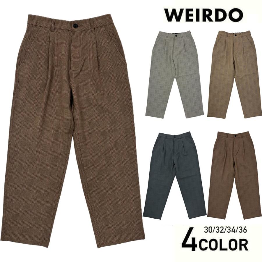 ウィアード weirdo tikitiki easy pants イージーパンツ WEIRDO（ウィアード） チェック タックイージーパンツ メンズ WEIRDO